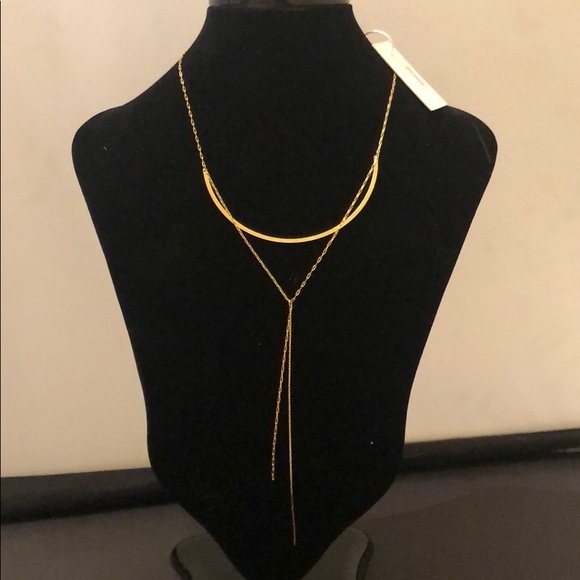 Anthropologie Jewelry - Serefina gold lariat layered necklace